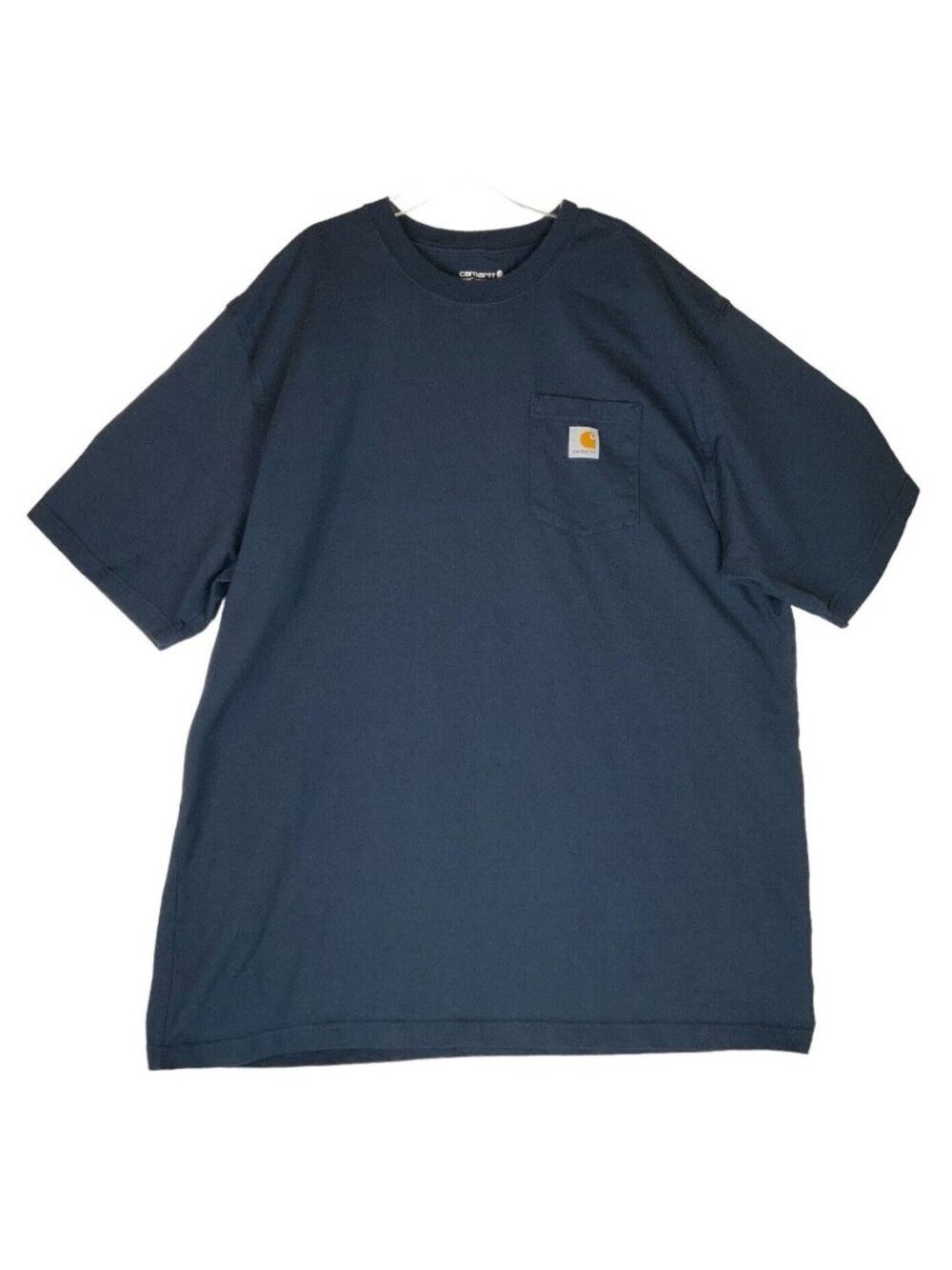 Carhartt Mens Loose Fit Pocket T Shirt 2XL Tall Navy Blue Cotton Short Sleeve